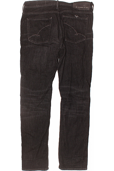 Pánské černé tmavé rovné džíny klasické seprané Velikost w35 | Unimoda | obrázek 2