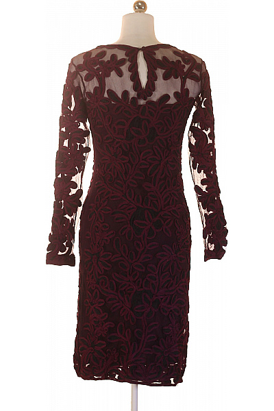 Phase Eight Pouzdrové šaty s dlouhým rukávem bordó květované krajkové elegantní Vel. S | Phase Eight | obrázek 2