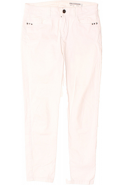 Esprit Dámské Rovné Kalhoty Bílé Volnočasové S Kapsami Vel. 32