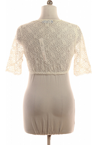 Trachtenmanufaktur Bílá bavlněná krajková zavinovací společenská halenka s 3/4 rukávem Velikost EU 42 | Trachtenmanufaktur | obrázek 3