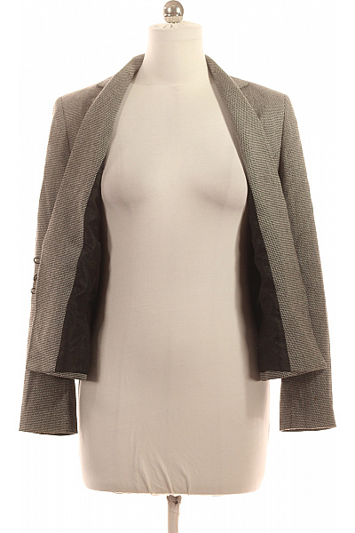 Marks & Spencer Dámské Polyesterové Sako Vypasované Elegantní Business Podzimní Šedé Vzorované Vel. L | Marks & Spencer | obrázek 3