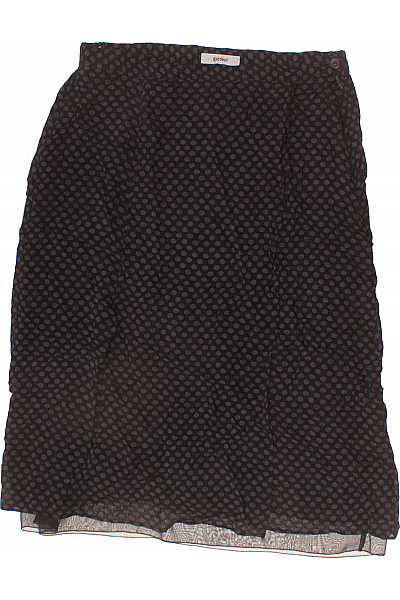 GARDEUR Černá viskózová puntíkovaná průsvitná áčková sukně Vel. 44 | GARDEUR | obrázek 2