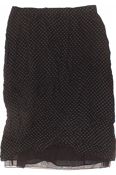 GARDEUR Černá viskózová puntíkovaná průsvitná áčková sukně Vel. 44 | GARDEUR | obrázek 3