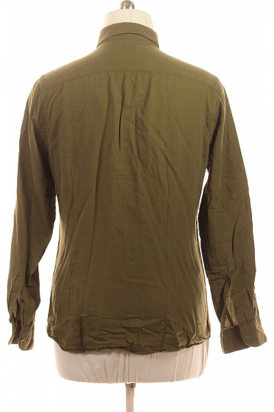 OLYMP Pánská bavlněná košile khaki dlouhý rukáv ležérní regular fit Velikost L | OLYMP | obrázek 3