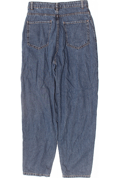 MANGO Dámské modré džíny volné s kapsami vysoký pas vintage Vel. 34 | MANGO | obrázek 2