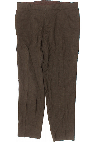 J.Lindeberg Pánské Hnědé Společenské Oblekové Kalhoty Rovné S Pružným Pasem Velikost 56