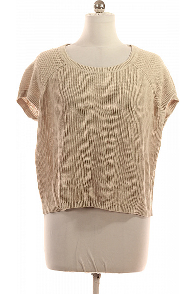 LIEBESKIND Béžový bavlněný žebrovaný krátký svetr letní lehký Velikost 38 | LIEBESKIND | obrázek 2