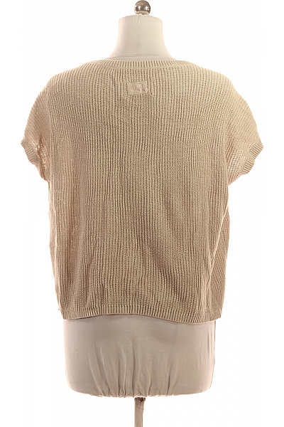 LIEBESKIND Béžový bavlněný žebrovaný krátký svetr letní lehký Velikost 38 | LIEBESKIND | obrázek 3