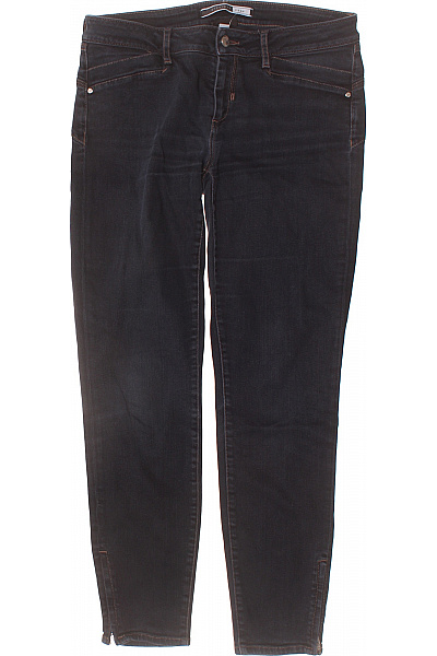 Sportmax Dámské Bavlněné Tmavě Modré Skinny Džíny Se Zipy Kotníkové Velikost 30