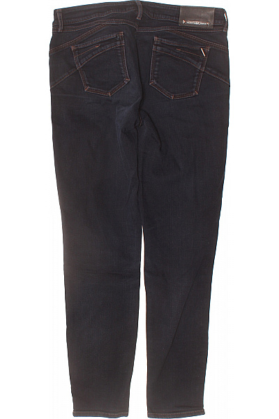 sportmax Dámské bavlněné tmavě modré skinny džíny se zipy kotníkové Velikost 30 | sportmax | obrázek 2