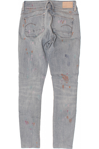 G-Star Dámské modré skinny džíny seprané s barevnými malbami Velikost 27/30 | G-Star | obrázek 2