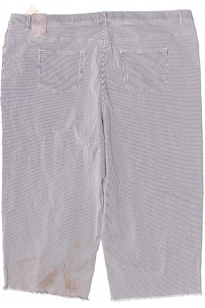 SAMOON Dámské 3/4 kalhoty pruhované modrobílé ležérní s kapsami Vel. 54 | SAMOON | obrázek 2