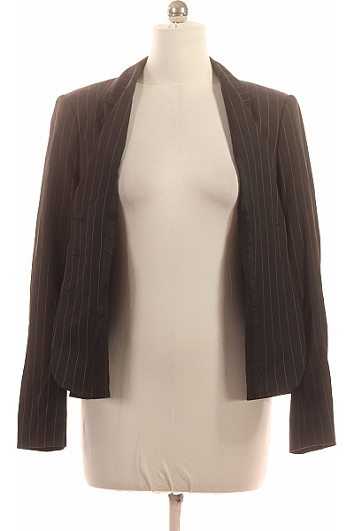 BETTY BARCLAY Dámské Polyesterové Business Blejzr Hnědé Pruhované Vypasované Elegantní Velikost 42 | BETTY BARCLAY | obrázek 4