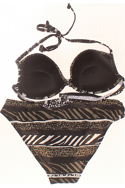 bruno banani Dámské dvoudílné plavky za krk na zavazování pruhované tygrové | bruno banani | obrázek 2