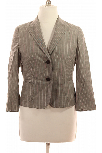 RENÉ LEZARD Dámský Vypasovaný Blejzr Pruhovaný Business S 3/4 Rukávem Velikost 44