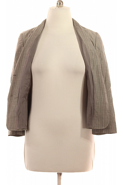 RENÉ LEZARD Dámský vypasovaný blejzr pruhovaný business s 3/4 rukávem Velikost 44 | RENÉ LEZARD | obrázek 3