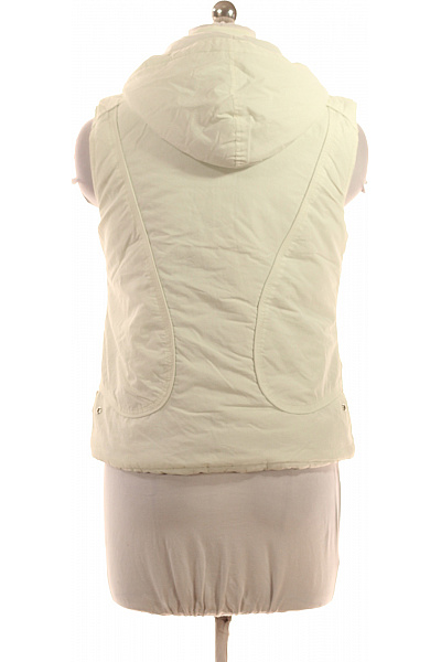 DIESEL Dámská nylonová prošívaná zateplená vesta s kapucí krémová Velikost L | DIESEL | obrázek 2