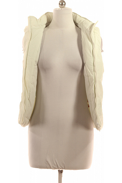 DIESEL Dámská nylonová prošívaná zateplená vesta s kapucí krémová Velikost L | DIESEL | obrázek 3