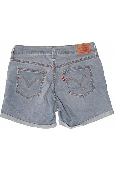 Dámské bavlněné modré riflové krátké kraťasy ležérní s kapsami Vel. 28 | Unimoda | obrázek 3