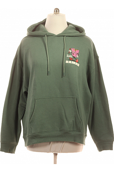 Sublevel Pánská zelená mikina s kapucí a potiskem Ramenu streetwear Vel. XL | Sublevel | obrázek 2