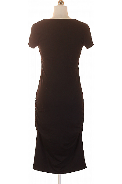 Lascana Černé těhotenské úpletové šaty midi upnuté jednoduché denní Vel. 36 | Lascana | obrázek 2