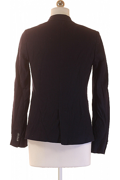 massimo dutti Bavlněný vypasovaný blejzr tmavě modrý jednořadé s jedním knoflíkem elegantní Vel. 38 | massimo dutti | obrázek 3