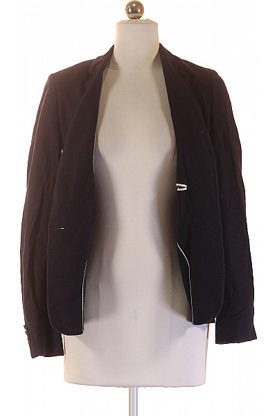 massimo dutti Bavlněný vypasovaný blejzr tmavě modrý jednořadé s jedním knoflíkem elegantní Vel. 38 | massimo dutti | obrázek 4