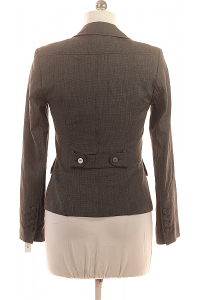 s.OLIVER Šedý polyesterový vypasovaný elegantní business blejzr s jedním knoflíkem Vel. M | s.OLIVER | obrázek 3