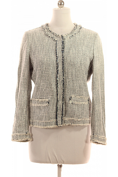 Olivia Krátké Tvídové Sako Dámské Elegantní Ležérní Struktura Velikost 40