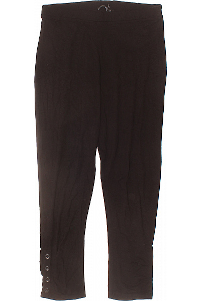 COMMA Dámské viskózové tříčtvrteční černé kalhoty pohodlné ležérní s knoflíky Vel. 36 | COMMA | obrázek 2