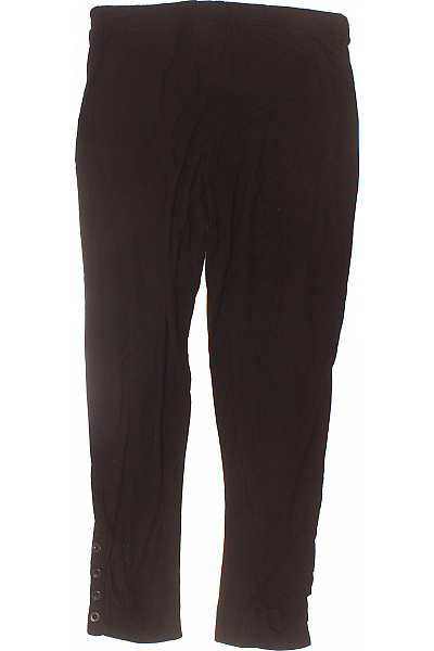 COMMA Dámské viskózové tříčtvrteční černé kalhoty pohodlné ležérní s knoflíky Vel. 36 | COMMA | obrázek 3