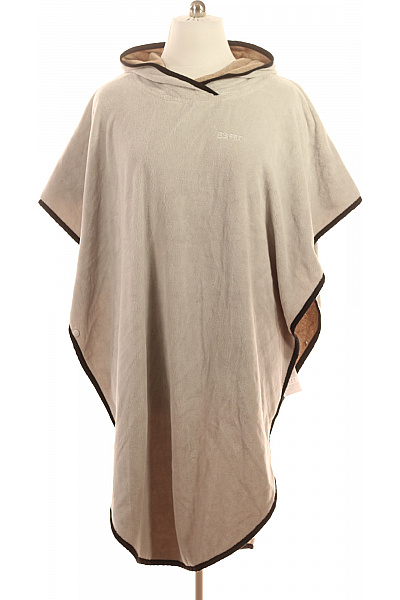 Esprit Osuška Pončo Kapuce Froté Béžové Jednobarevné Volný Střih Plážový Velikost UNI