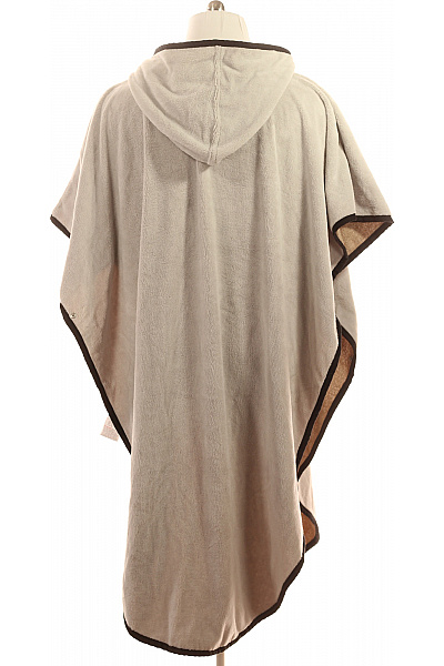 Esprit Osuška pončo kapuce froté béžové jednobarevné volný střih plážový Velikost UNI | Esprit | obrázek 2