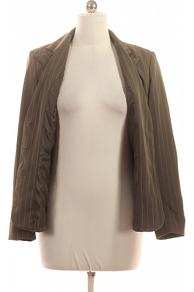 Heine Dámské hnědé sako pruhované vypasované elegantní business jednořadé Velikost 38 | Heine | obrázek 4