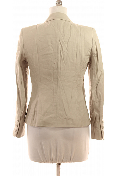 Marks & Spencer Dámský lněný blejzr béžový vypasované elegantní business jarní letní Vel. 10 | Marks & Spencer | obrázek 2