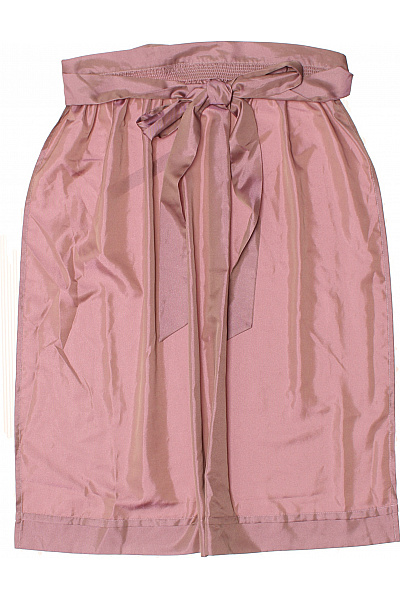 Dámská růžová maxi sukně s mašlí a vysokým pasem Vel. 46 | Unimoda | obrázek 2