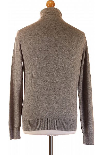 MAX TONSO CASHMERE Pánský kašmírový svetr šedý tenký rolák přes hlavu basic Vel. S | MAX TONSO CASHMERE | obrázek 2