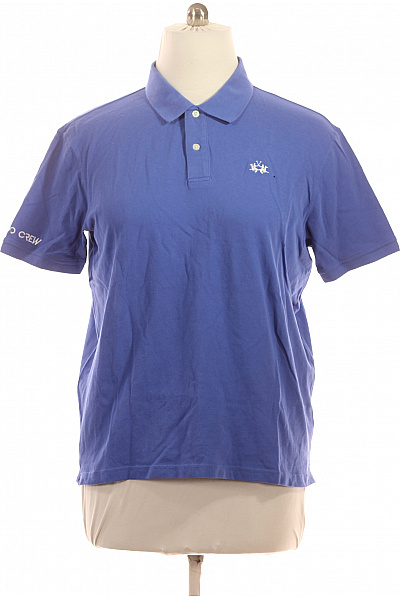 La Martina Pánské modré polo tričko s krátkým rukávem a výšivkou Vel. xxl | La Martina | obrázek 2