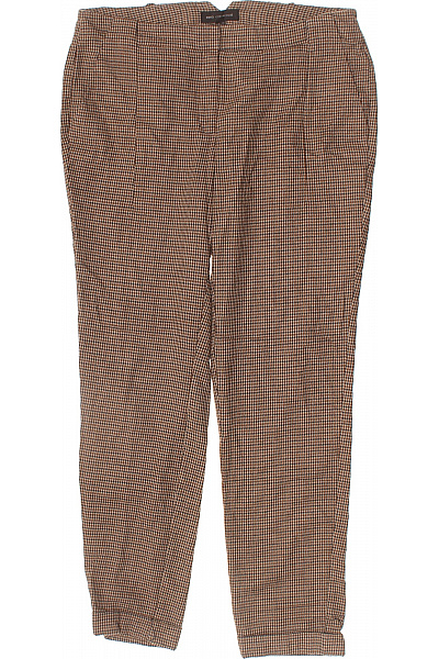 MANGO Dámské kostkované oblekové kalhoty s puky ležérní nad kotníky Velikost 38 | MANGO | obrázek 2