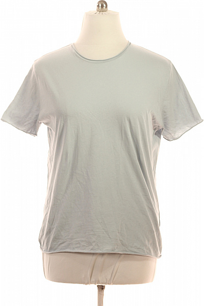 Filippa K. Pánské Tričko Basic Světle Modré S Krátkým Rukávem A Kulatým Výstřihem Velikost L