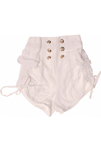 Dívčí Bílé Kraťasy S Knoflíky A šňůrkami