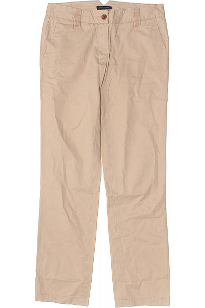 TOMMY HILFIGER Dámské bavlněné béžové chino kalhoty rovné volnočasové s kapsami Velikost S | TOMMY HILFIGER | obrázek 2