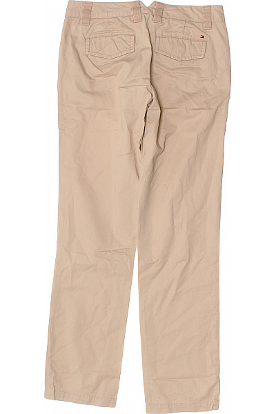 TOMMY HILFIGER Dámské bavlněné béžové chino kalhoty rovné volnočasové s kapsami Velikost S | TOMMY HILFIGER | obrázek 3