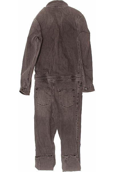 asos Dámský šedý denimový overal dlouhý rukáv zapínání Velikost M | asos | obrázek 3