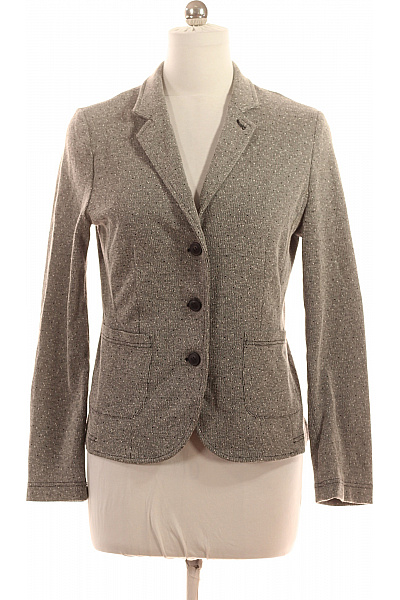 OPUS Šedé Polyesterové Vzorované Ležérní Jednořadé Sako Na Běžné Nošení Velikost 42 | OPUS | obrázek 2