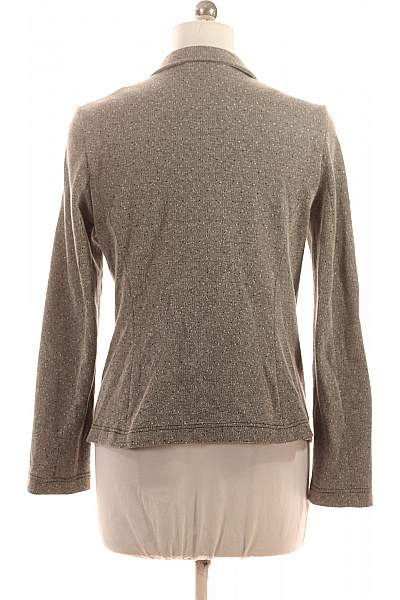 OPUS Šedé Polyesterové Vzorované Ležérní Jednořadé Sako Na Běžné Nošení Velikost 42 | OPUS | obrázek 3