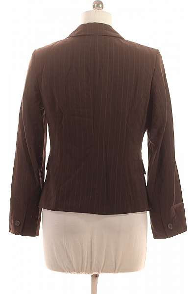 GIL BRET Hnědý dámský blejzr vypasované pruhované business jednořadé s jedním knoflíkem Vel. 38 | GIL BRET | obrázek 3