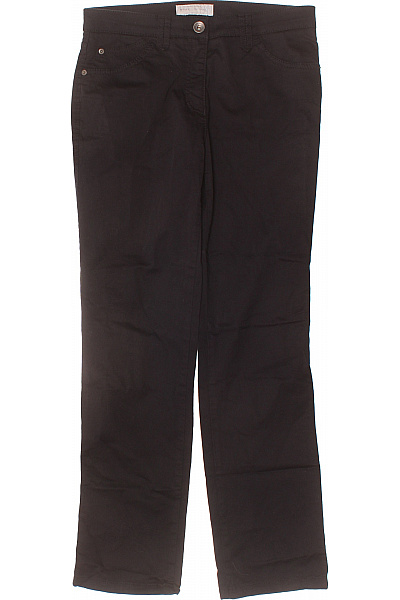 BRAX Dámské Bavlněné černé Rovné Kalhoty S Kapsami Ležérní Velikost 36