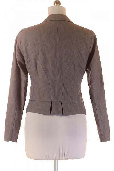 NOA NOA Vypasované hnědé pruhované sako elegantní business jednořadé s jedním knoflíkem Velikost L | NOA NOA | obrázek 3