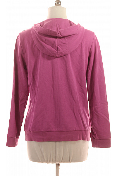 ADIDAS Dámská mikina fialová sportovní s kapucí na zip pruhovaná Velikost XL | ADIDAS | obrázek 2